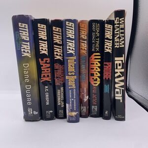 Star Trek Hardcover Book Lot of 8 Sci-Fi Novels TNG DS9 TekWar